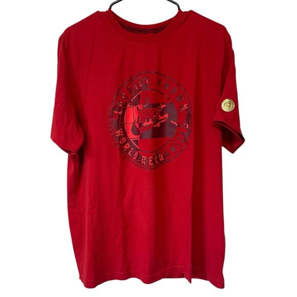 Nike Locally Known World Recognized Red Short Sleeve Graphic Tee XL - Picture 3 of 9